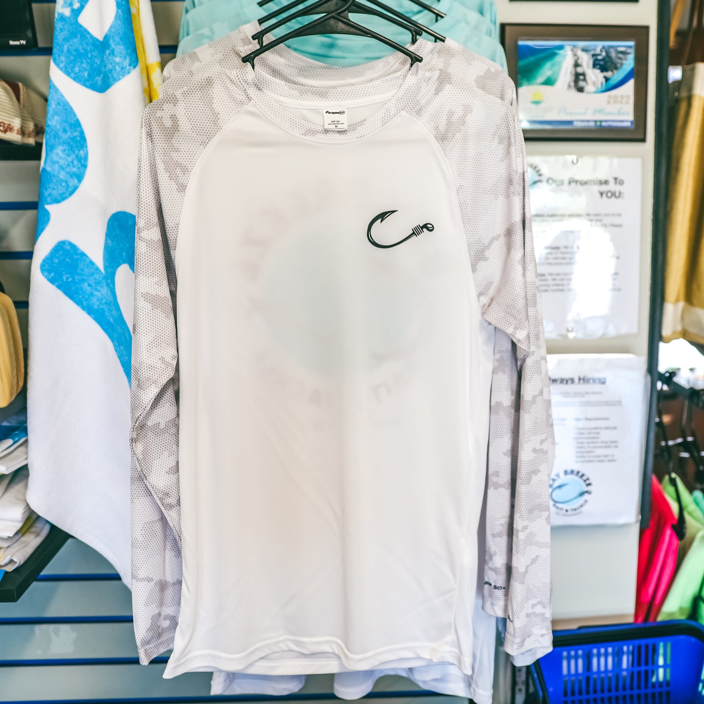 Bay Breeze Long Sleeve Shirt - White Camo